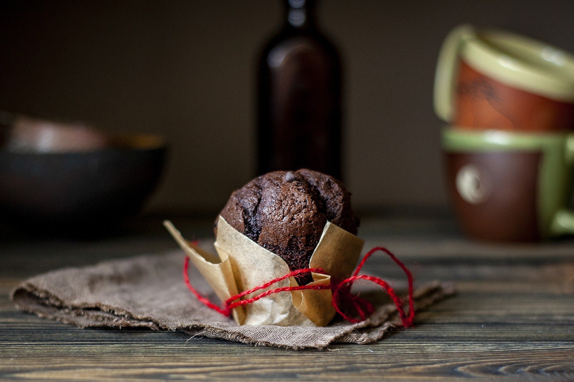 Chocolate zucchini coconut muffins