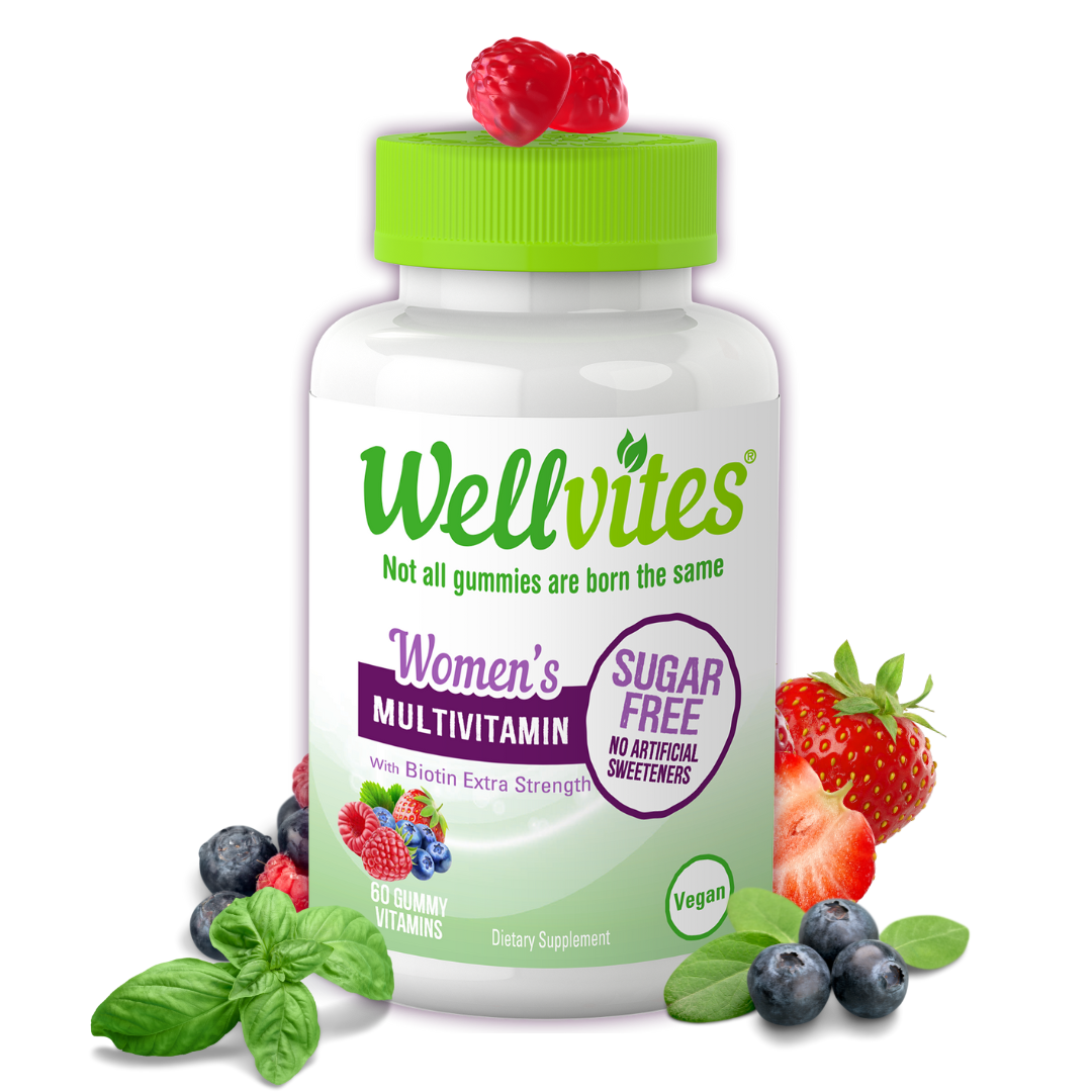 Wellvites Women's Multivitamin, sugar free gummy vitamins, vegan gummies
